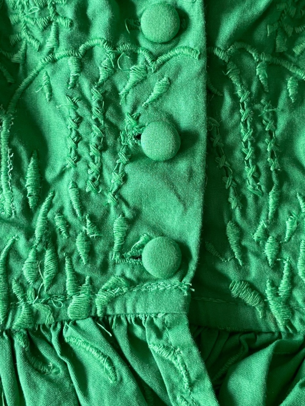 Free People All The Ways Top Grass Green Embroidered XS NWT - Picture 16 of 16